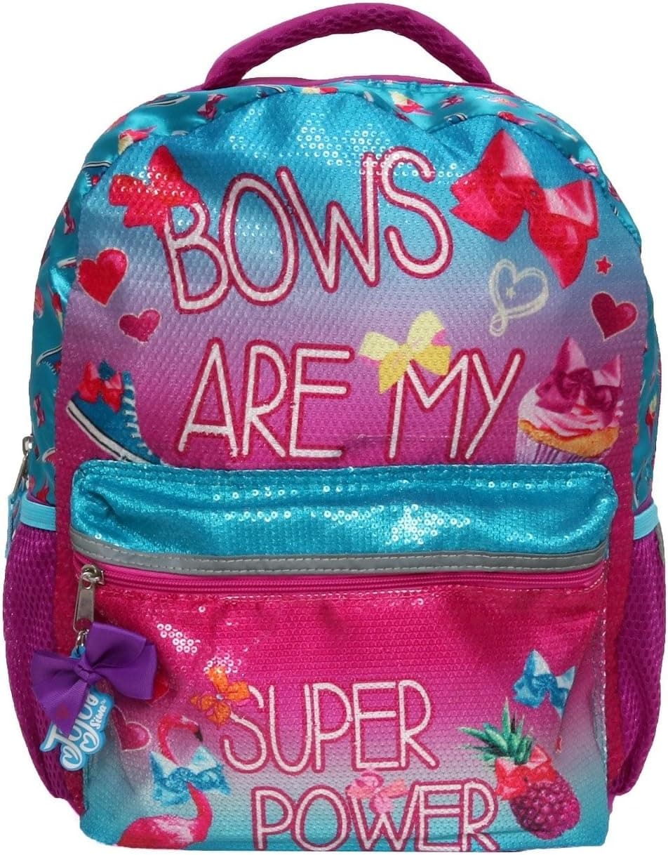 UPD JoJo Siwa 16 My Super Power Kids Backpack - Pink - Includes 1 JoJo Bow Hair Tie