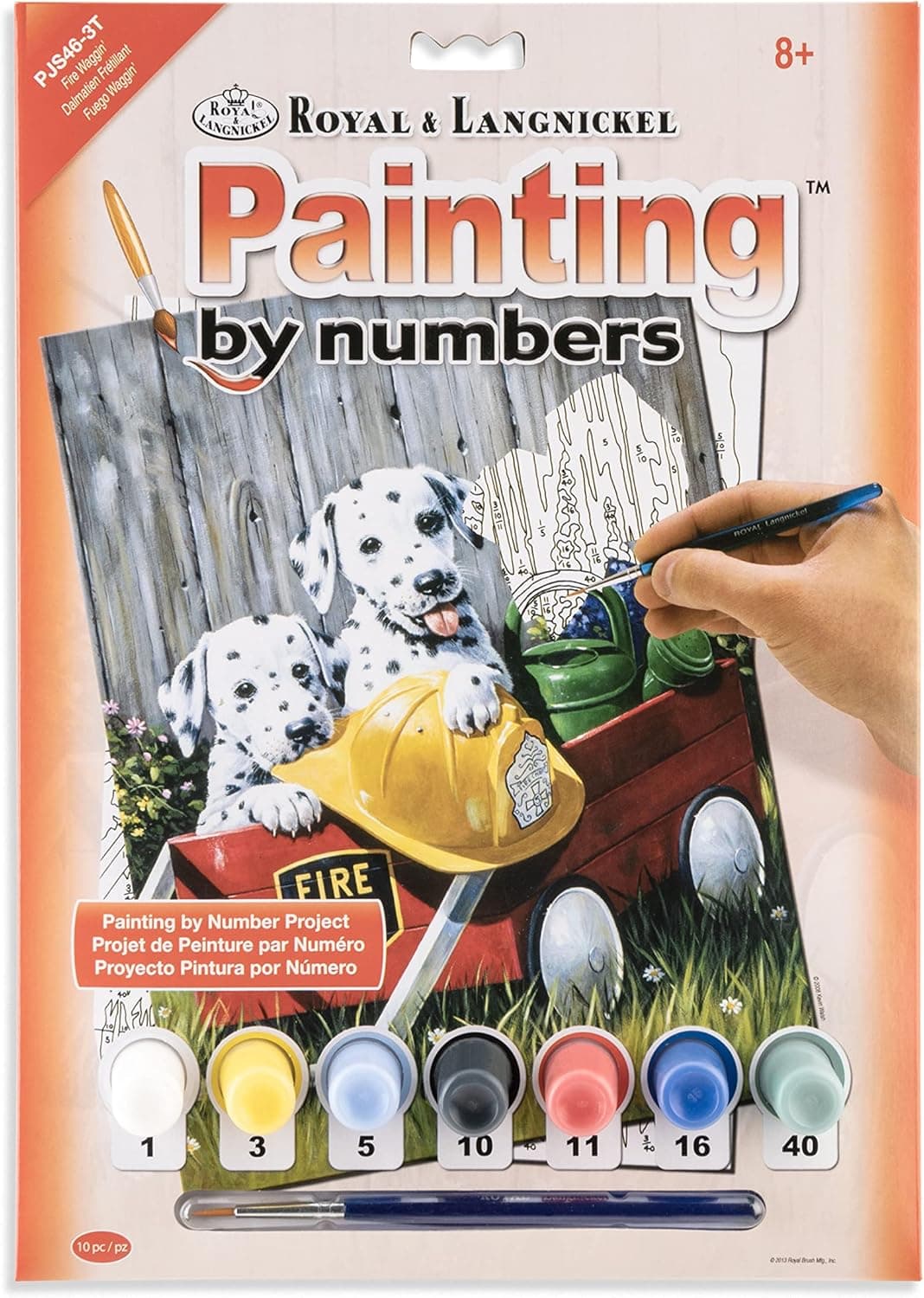 Royal & Langnickel Painting by Numbers Junior Small Art Activity Kit, Fire Waggin
