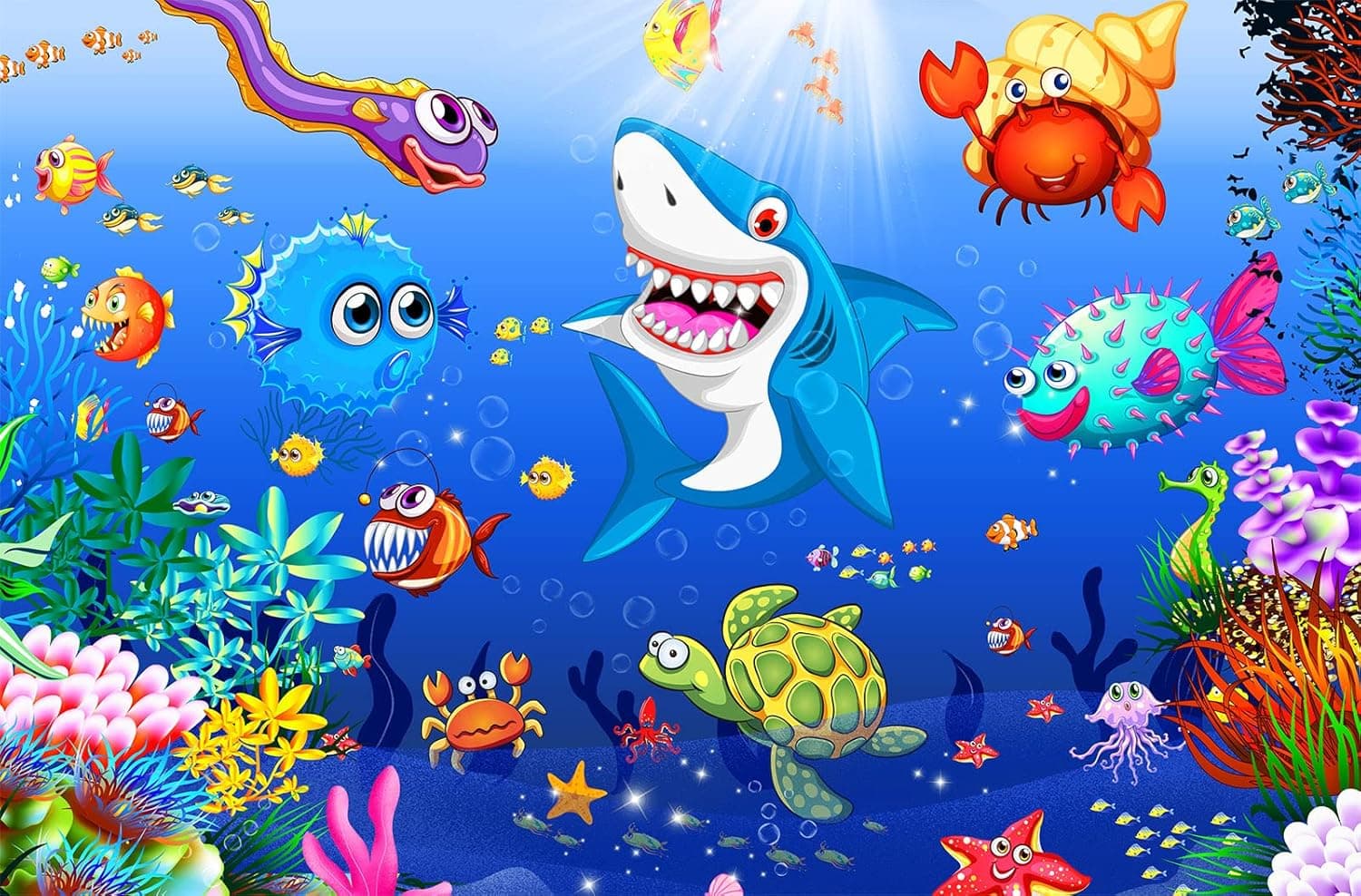 HUADADA 100 Piece Puzzles for Kids Ages 4-8, Underwater Ocean Jigsaw Puzzles for Children Learning Educational Kids Puzzles Toys for Boys and Girls Age 4, 5, 6, 7, 8-10 Years Old (15" x 10")