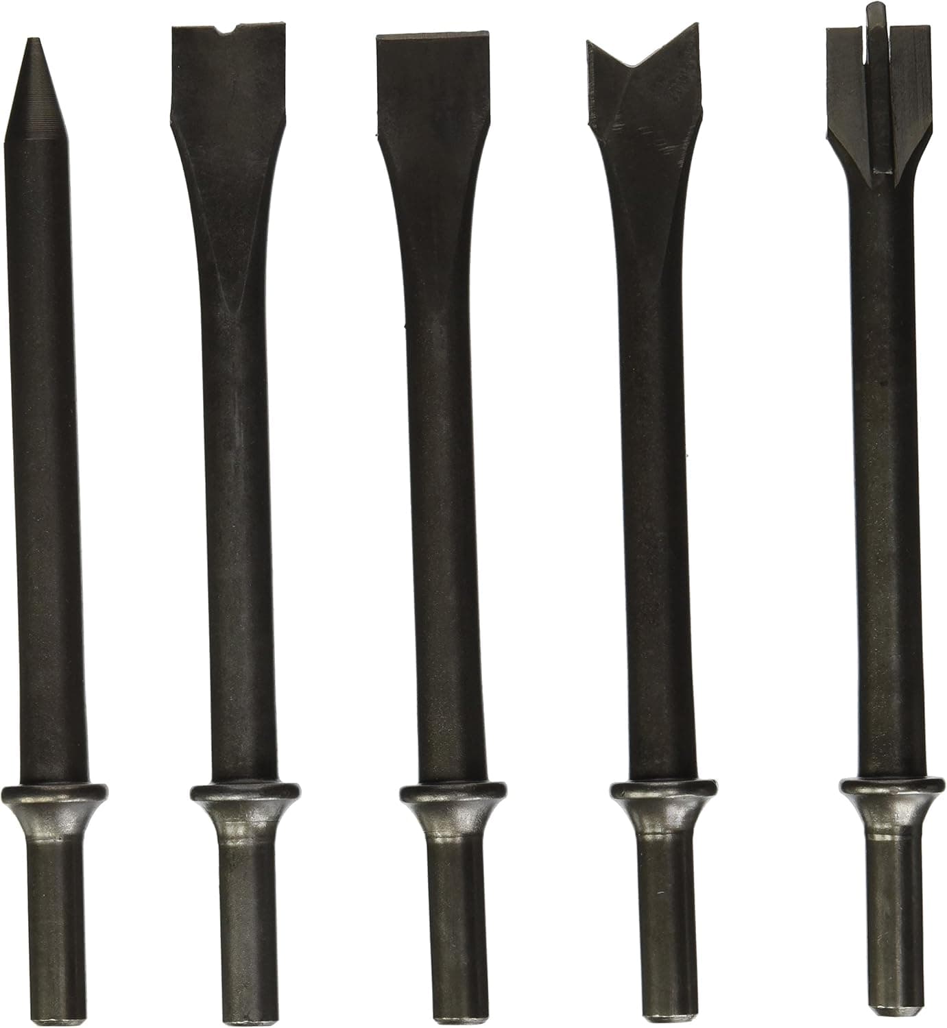 Ingersoll Rand 9500 Chisel Bit Kit for 114GQC Edge Series Air Hammer, 5 Piece Set Includes Tapered Punch, Flat Chisel, Panel Cutter, Sheet Metal Cutter, Spot Weld Breaker