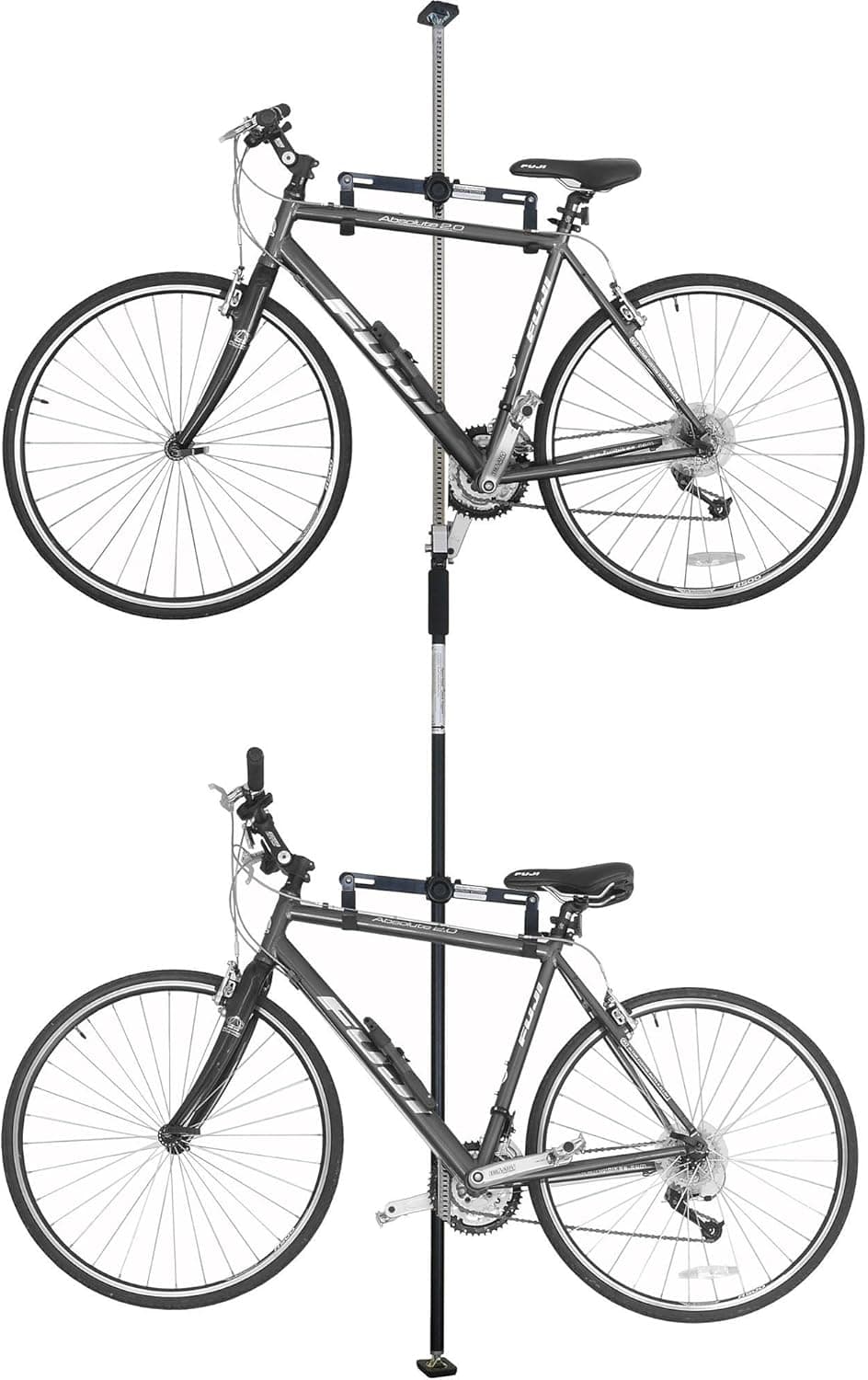 Sparehand Q-Rak II Floor-To-Ceiling Freestanding Adjustable Bike Rack Storage, Max Weight Limit 80 lbs., Black