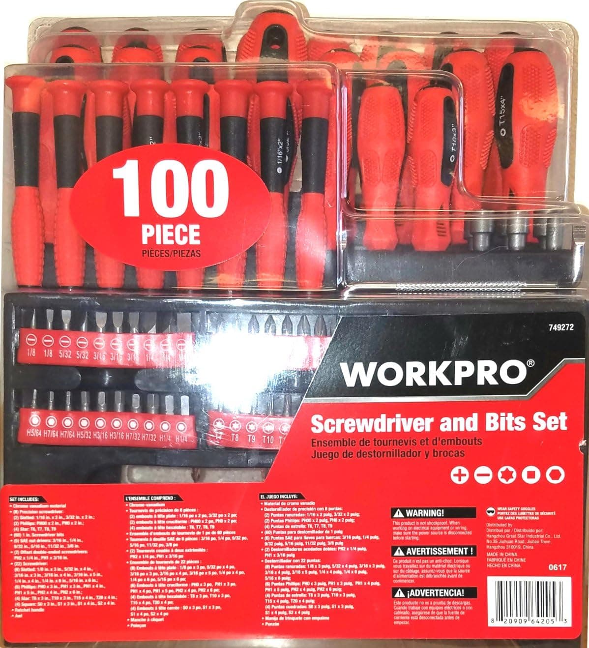 WORKPRO 100-Piece Variety Pack Screwdriver Set