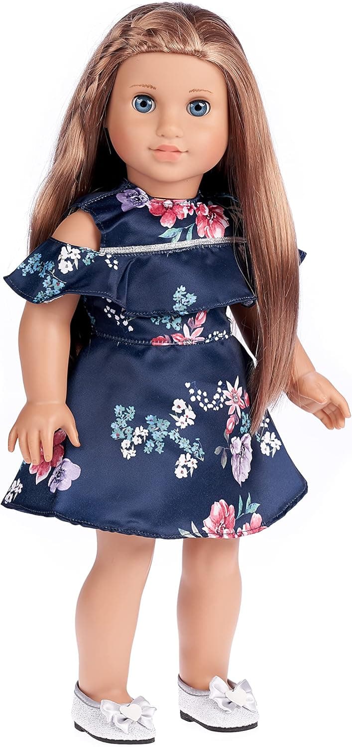 DreamWorld Collections - Romantic Moment - Dark Blue Dress - Clothes Fits 18 Inch Doll (Doll Not Included)