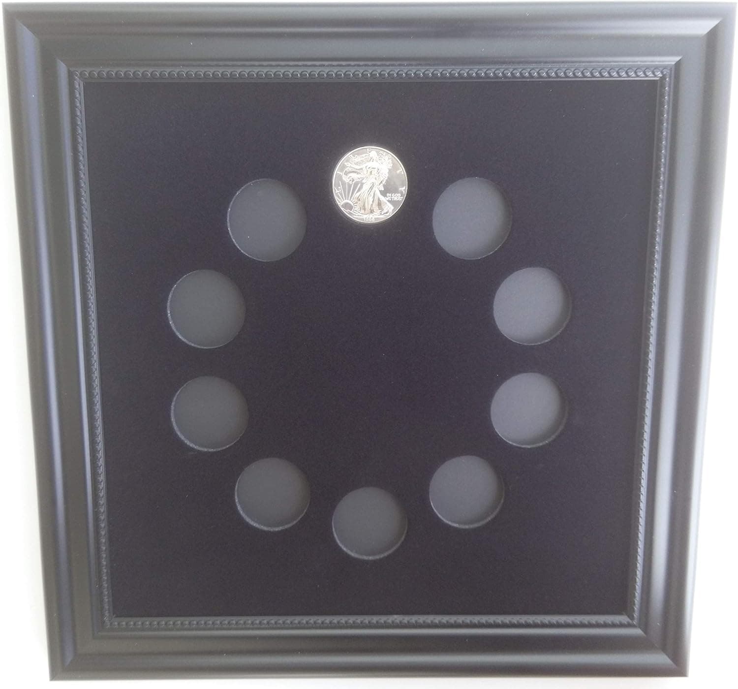 Tiny Treasures Black Display Frame for 10 American Eagle Silver Coins (Not Included)