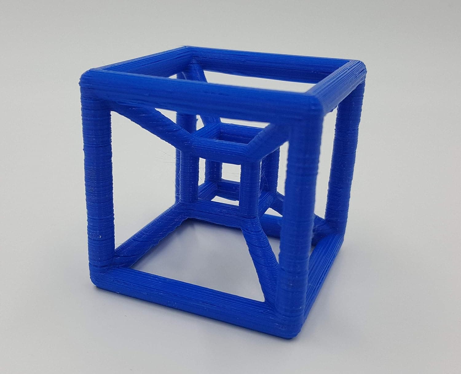 Hypercube - 3D Printed Tesseract (Blue)