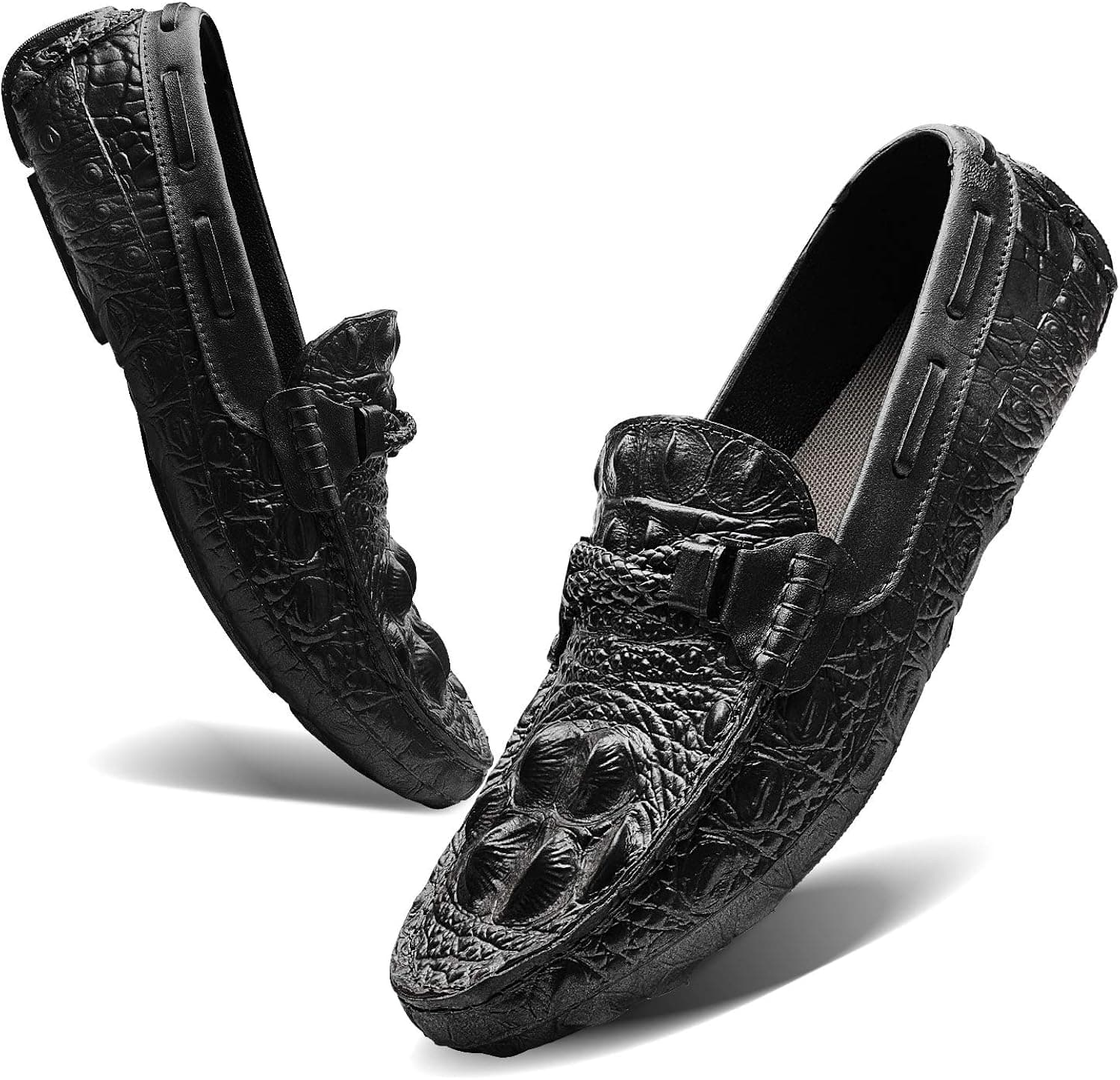 TIAMOU Boat Shoe Men Loafer Relaxed-Fit Slip-On Loafer Summer Breathable Comfort Walking Casual Shoes for Male Business Work Office Outdoor