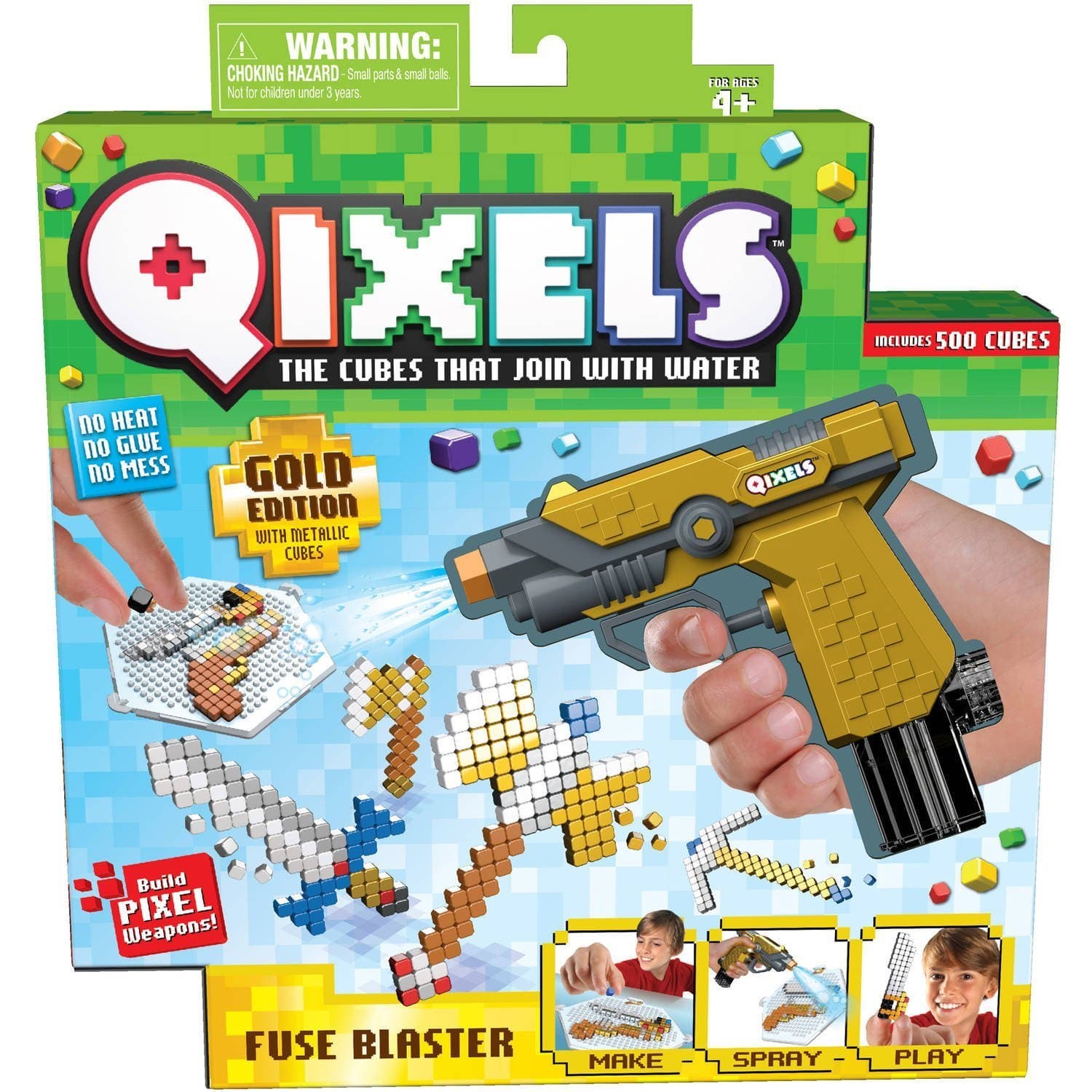 Qixels Fuse Blaster - Gold Edition with Metallic Cubes by Qixels33
