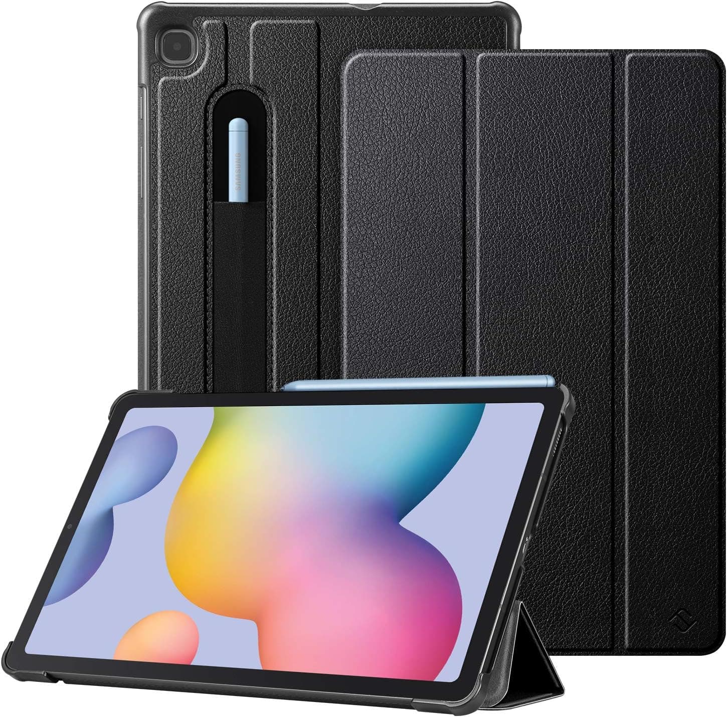 Fintie Slim Case for Samsung Galaxy Tab S6 Lite 10.4 Inch 2022/2020 Model (SM-P610/P613/P615/P619) with S Pen Holder - Lightweight Trifold Stand Hard Back Cover, Auto Wake/Sleep, Black