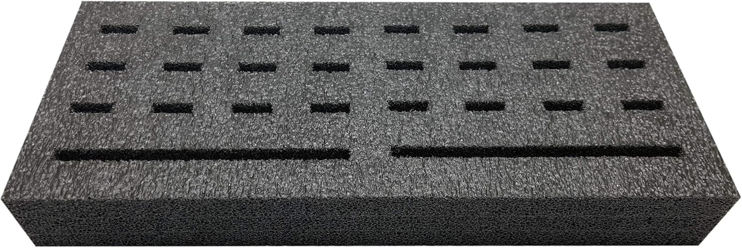 Universal USB Flash Thumb Memory Drive SD microSD HDD Anti-Static Shockproof Organizer Storage Foam (Holds 24 USB Slots, 2 Hard Drive Slots)