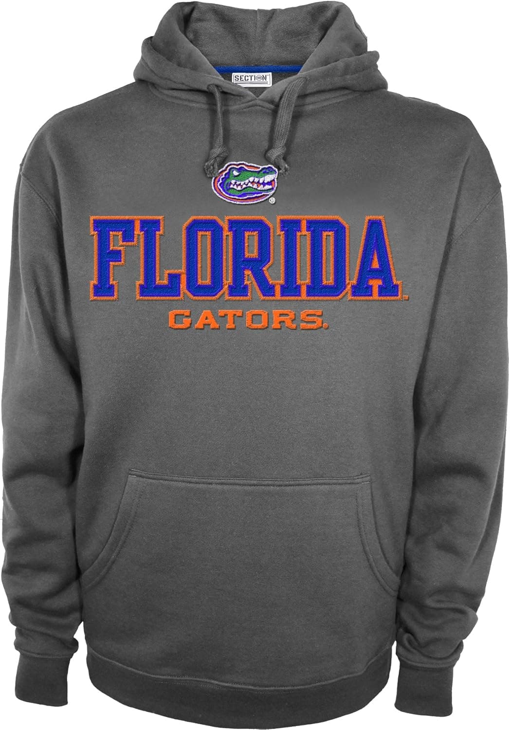 NCAA Florida Gators Men's Huddle Up 2 Long Sleeve Hooded Top Shirt, X-Large, Grey
