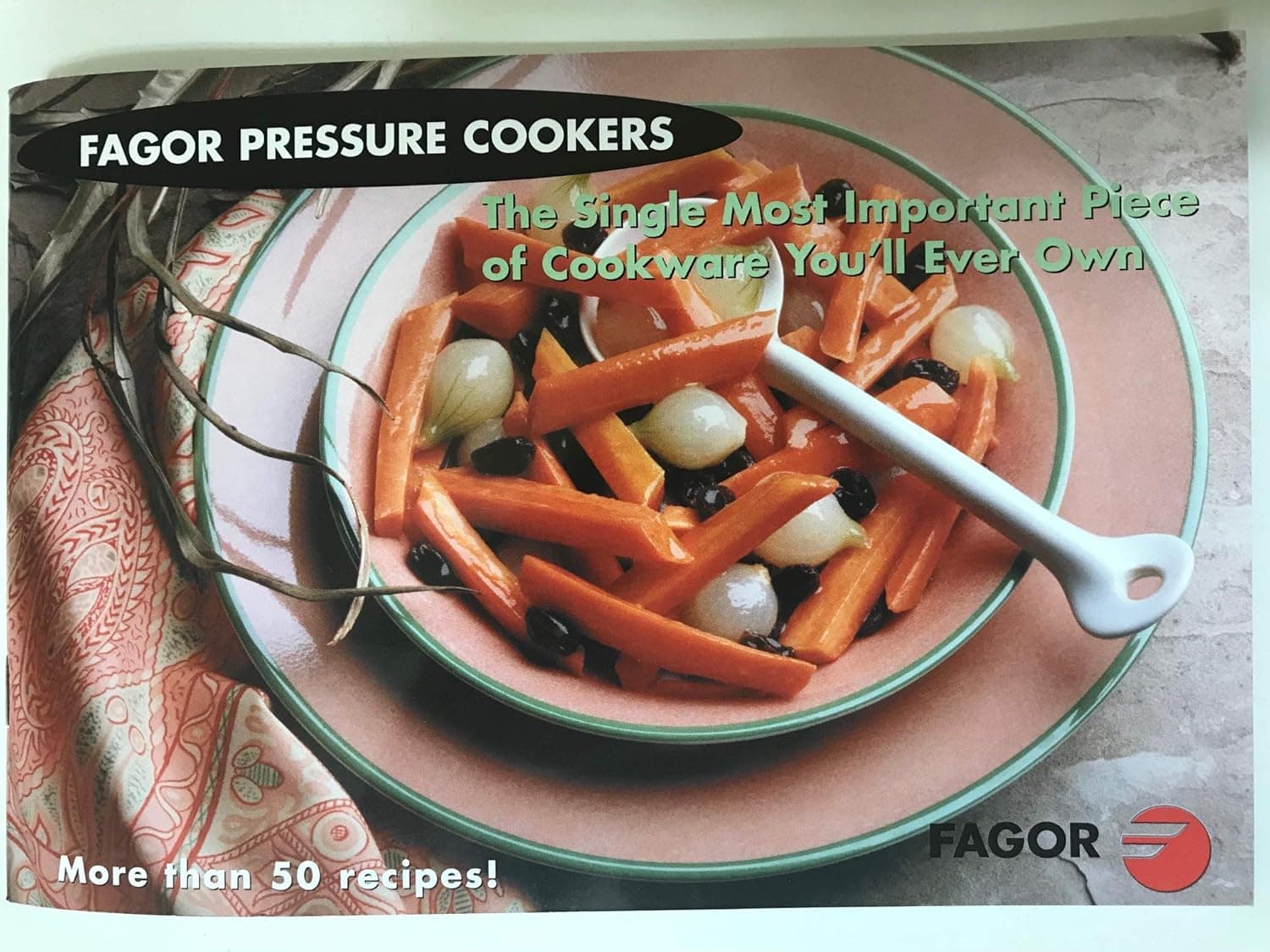 Fagor Duo 8 Quart Pressure Cooker with Cookbook of More Than 50 Recipes!