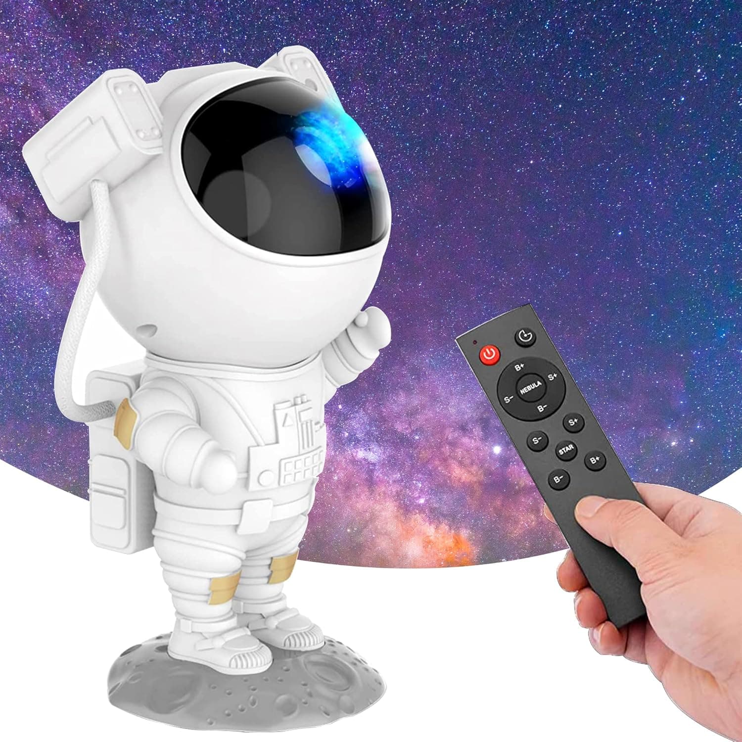 Star Projector Lights, LED Remote Control 8 Light Modes 360°Adjustable USB Star Projector Night Light with Timer, for Kids Night Light (White)