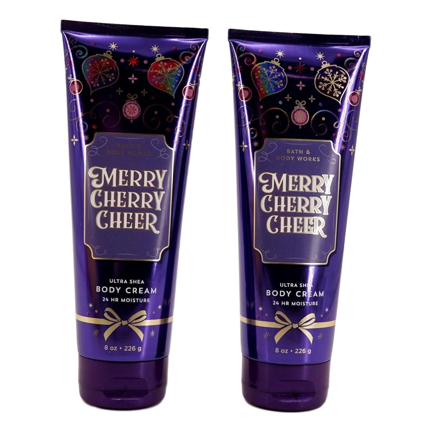 Bath and Body Works 2 Pack Merry Cherry Cheer Ultra Shea Body Cream 8 Oz.