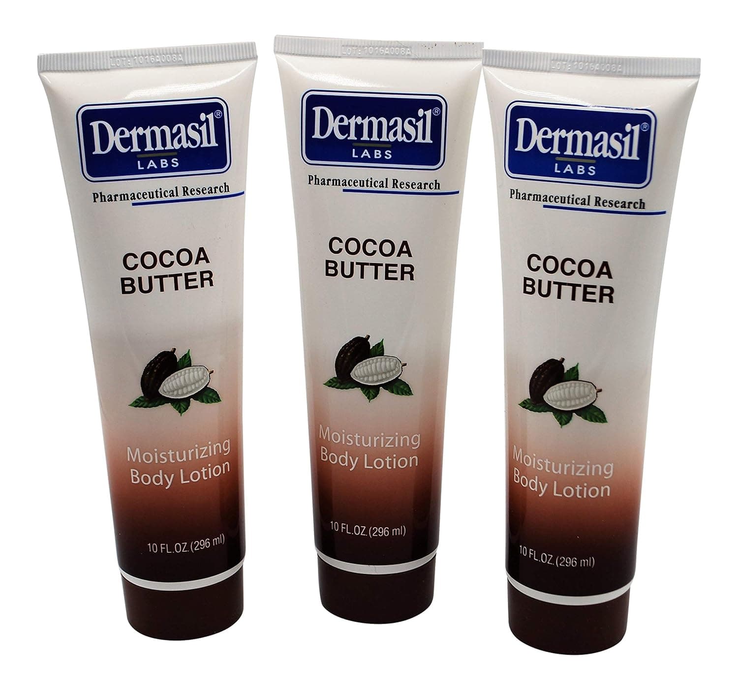 Dermasil COCOA BUTTER moisturizing Body Lotion 10 fl oz (Pack of 3)