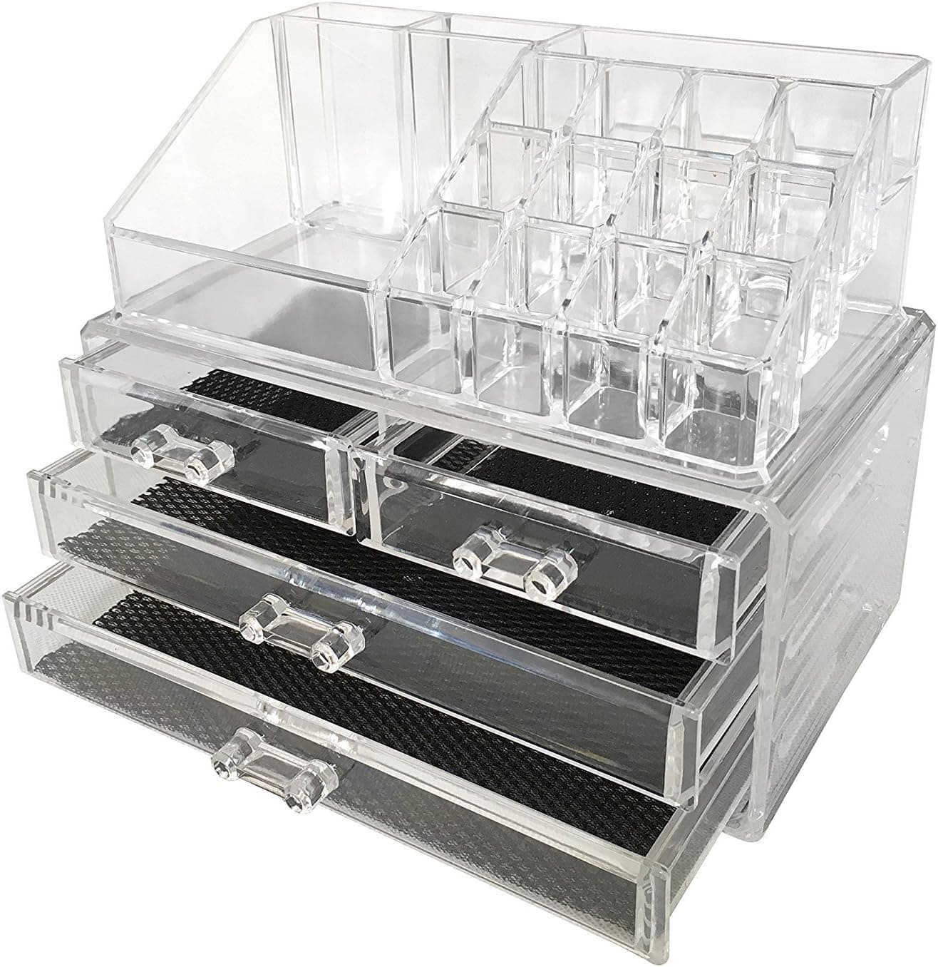 ABO Gear Acrylic Makeup Cosmetic Organizer Cosmetics Organizers Storage Drawers, Two Pieces Set
