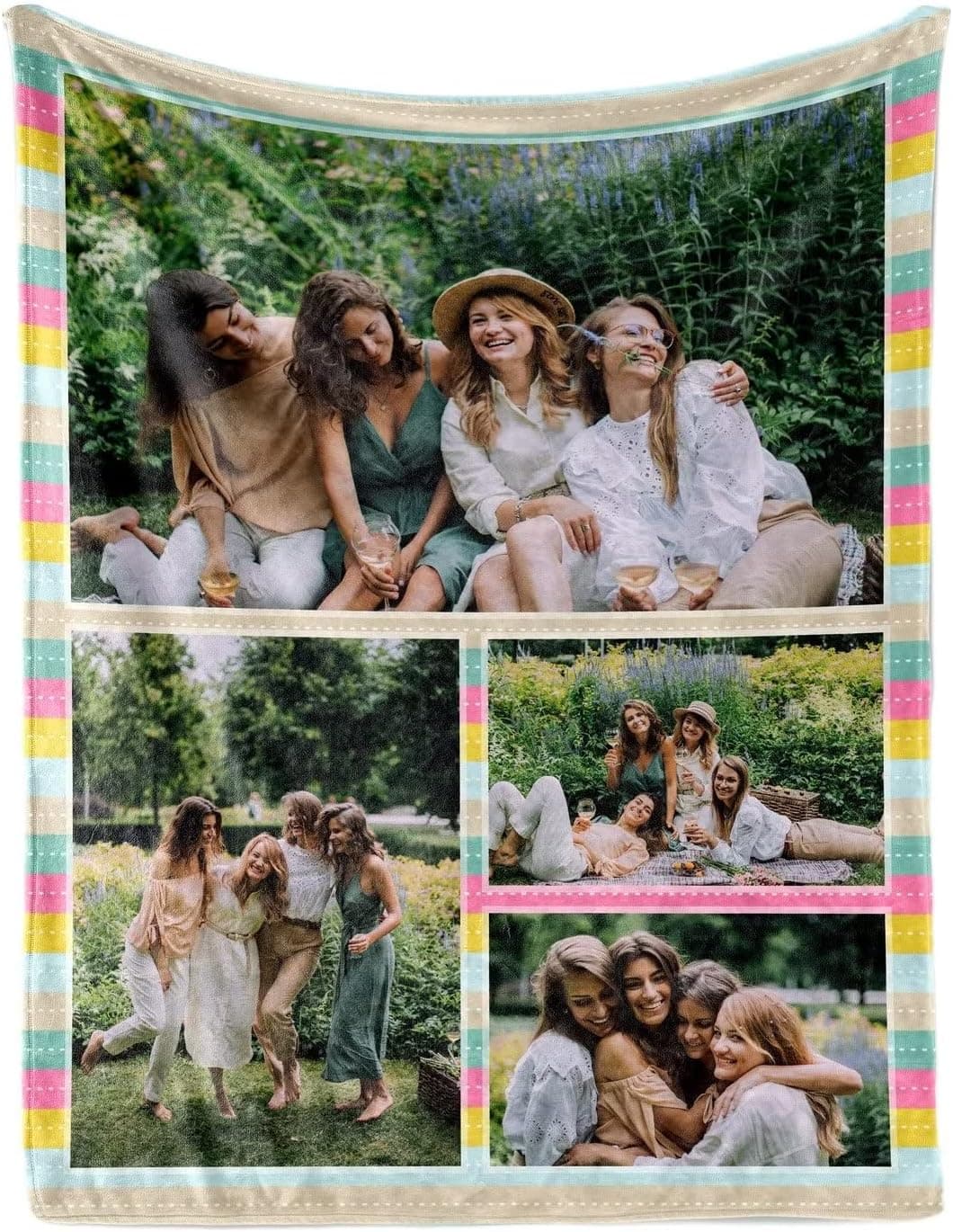 MIHOSI Custom Blanket Customized Blankets with Photos Personalized Picture Blankets for Adults and Kids Personalized Memorial Gift for Best Friend 60"x90"