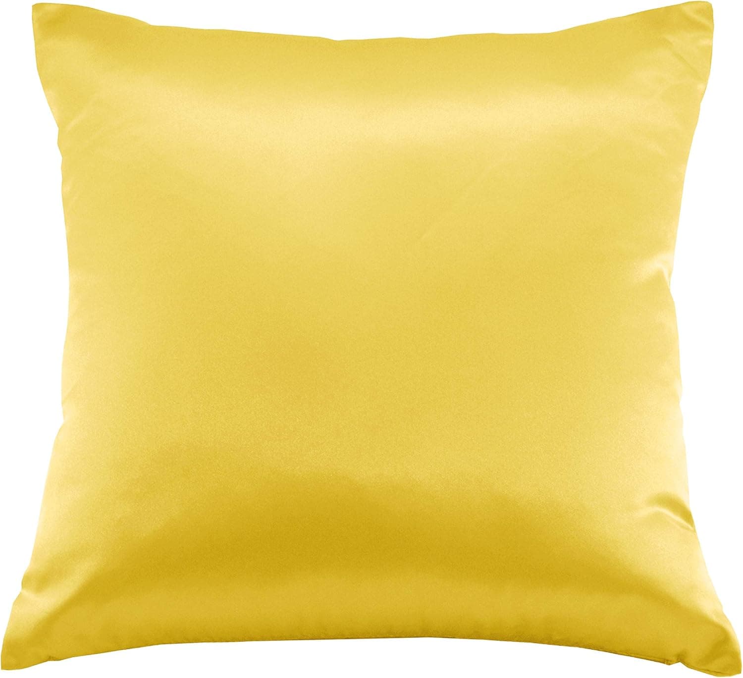 Creative Colorful Shiny Satin Euro Sham/Pillow Cover 24 by 24 - Yellow