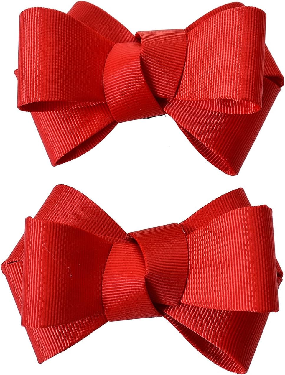 Douqu Pair Ribbon Big Bow Butterfly Shoe Clips Shoe Ornaments Shoe Ribbon Charm Accessory (Red)
