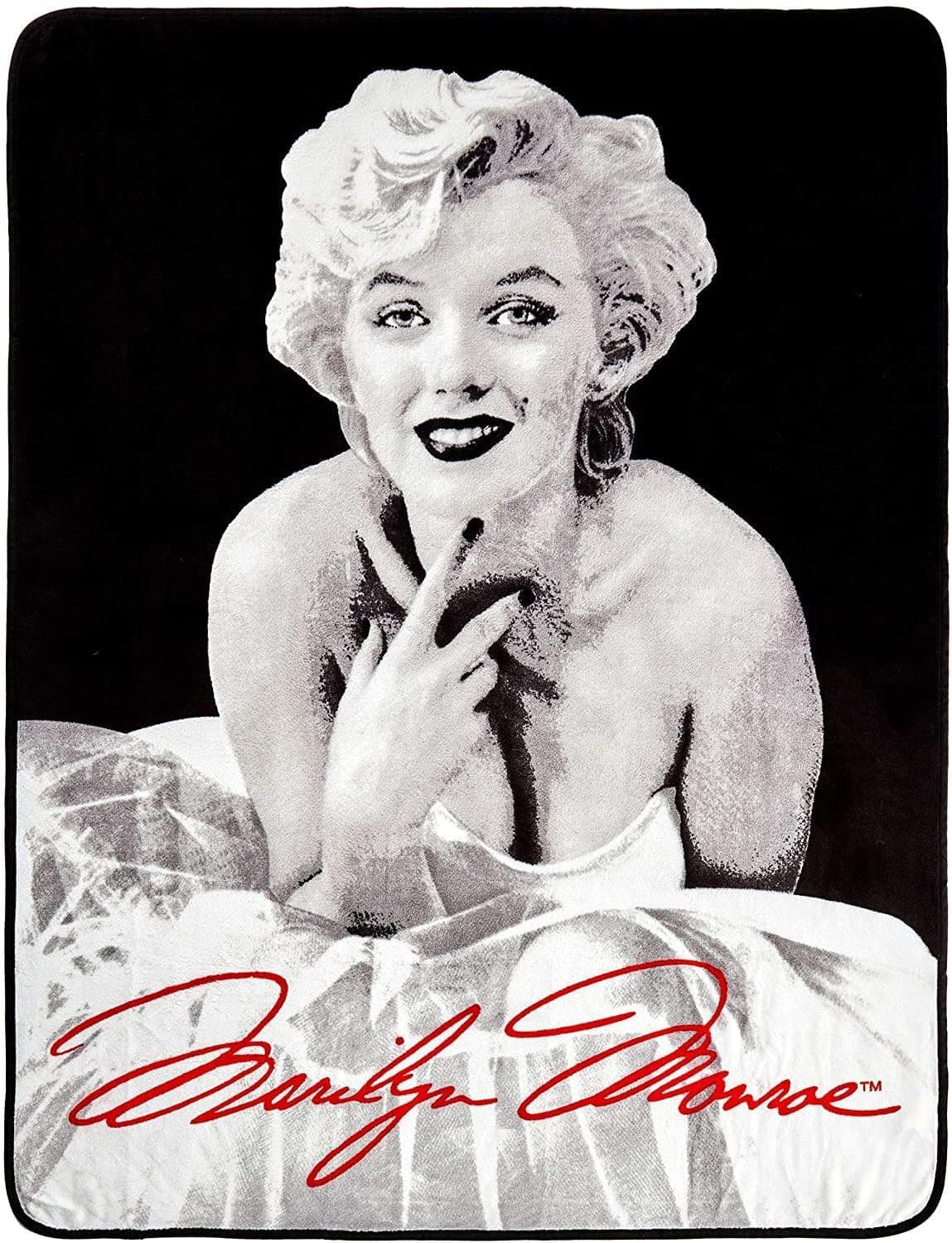 Silver Buffalo Marilyn Monroe Ballerina Dress Plush Throw Blanket, 50 in. x 60 in.