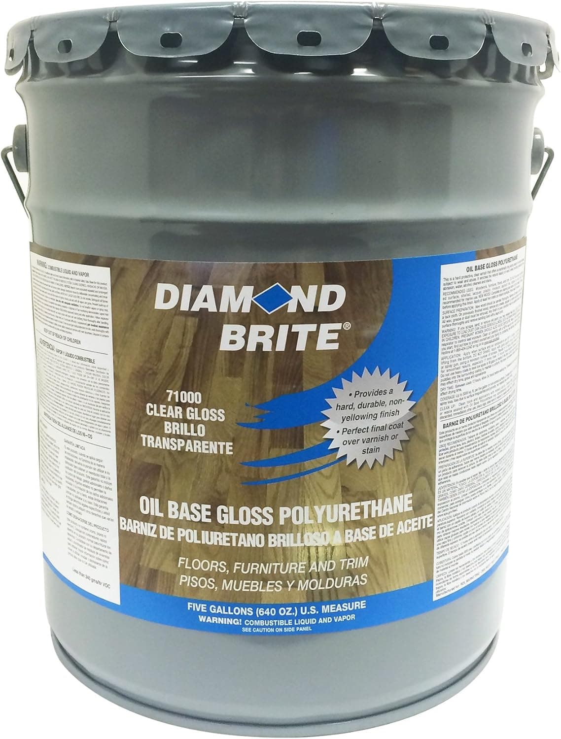 Diamond Brite Paint 71000 5-Gallon Clear Gloss Polyurethane