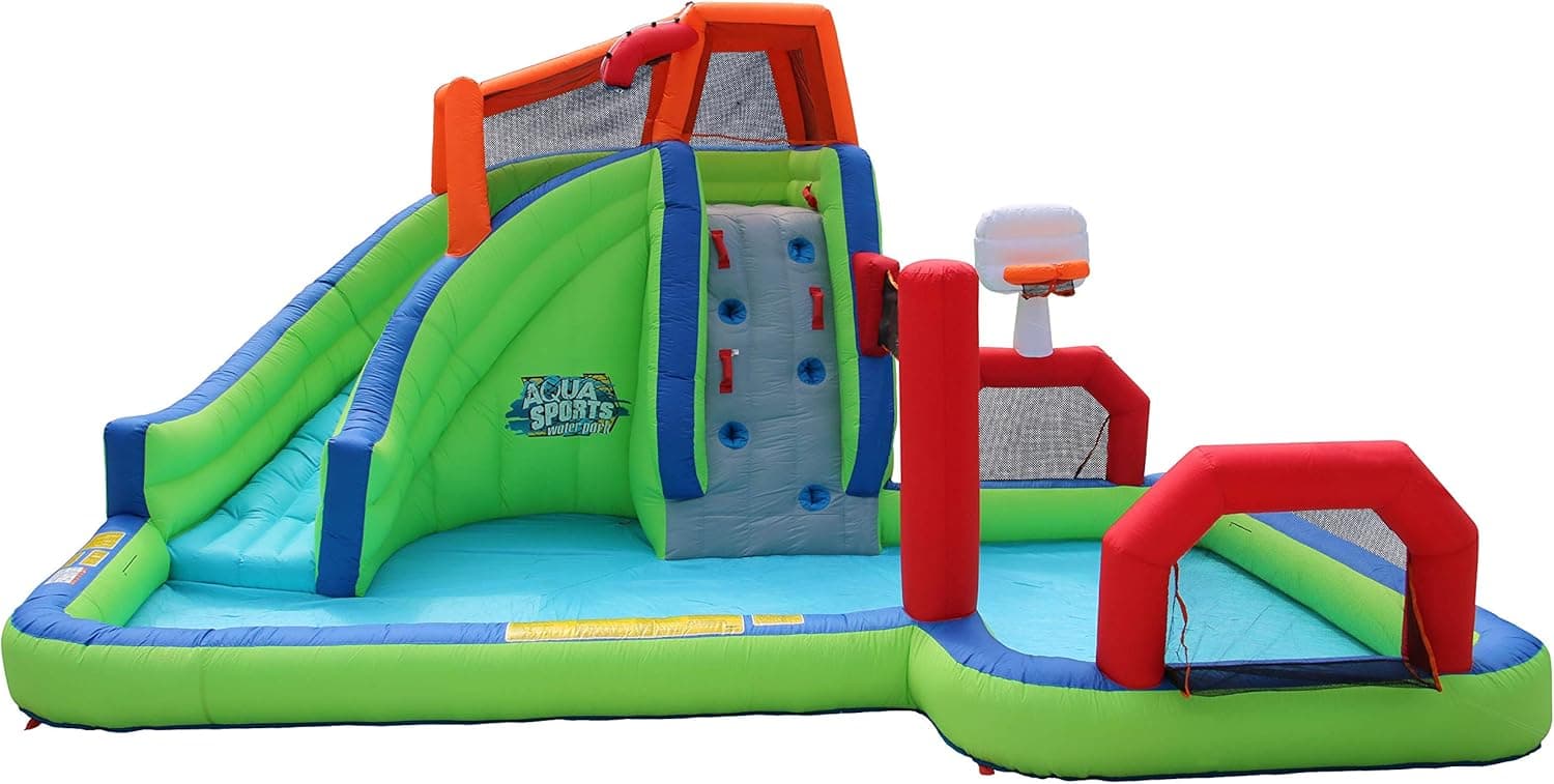 BANZAI Aqua Sports Water Park, Blue, red