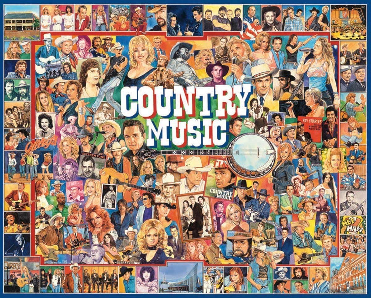 White Mountain Puzzles Country Music - 1000 Piece Jigsaw Puzzle