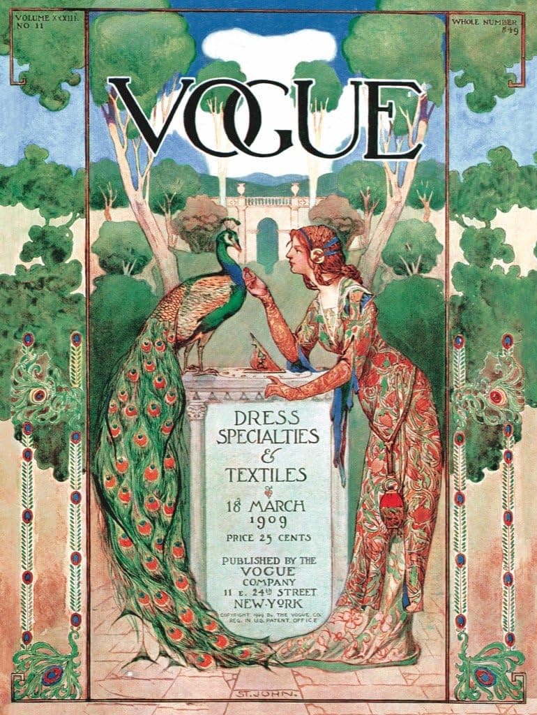 New York Puzzle Company - Vogue Pretty as a Peacock - 1000 Piece Jigsaw Puzzle