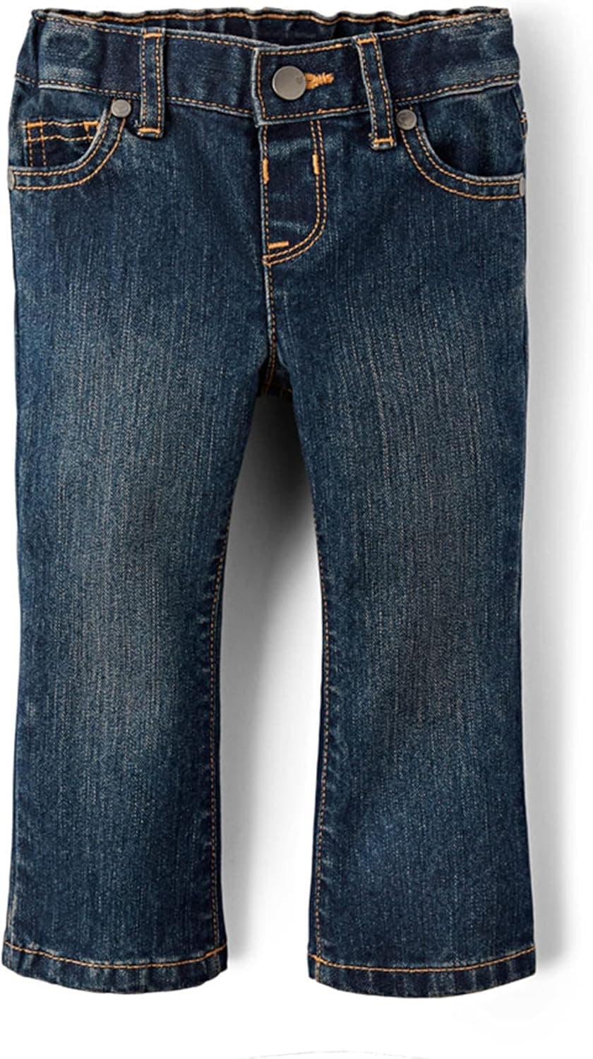The Children's Place Baby Single and Toddler Girls Basic Bootcut Jeans
