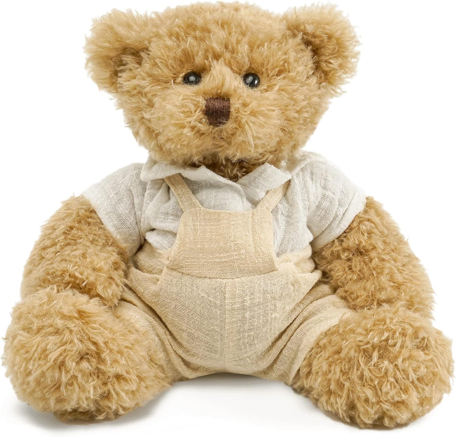 Nleio Teddy Bear Stuffed Animals, 15.7" Stuffed Bear Plush, Cute Stuffed Animal with Costume, Small Teddy Bear for Kids Baby Toddlers Girlfriend, Gifts for Valentines Day/Birthday/Christmas