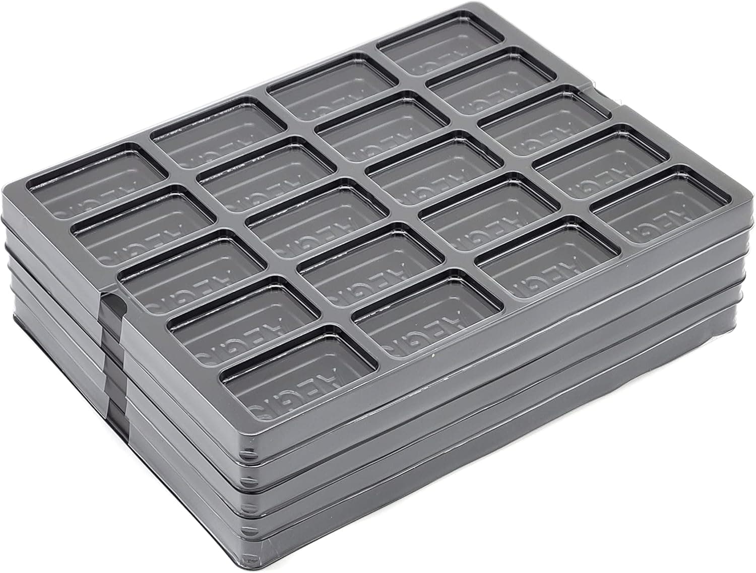 Flying Buffalo Game Piece Counter Trays (5-Pack); War Game and Board Game Storage Sorting Organizers, Aegis Collection