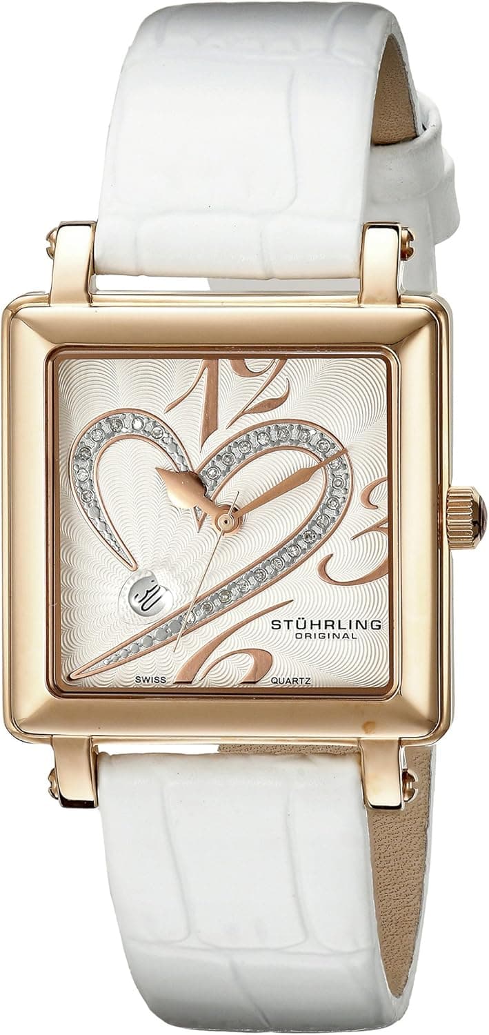 Stuhrling Original Women's 253XL.1145P2 Ladies Classique Courtly Passion Swiss Quartz Chronograph Rose Gold Watch