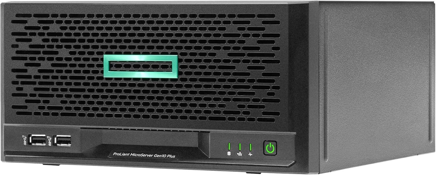 Hpe ProLiant MicroServer Gen10 Plus NAS Server for Business, Intel Xeon E-2224 3.4GHz, 32GB RAM, 8TB Storage, RAID, FreeNAS OS