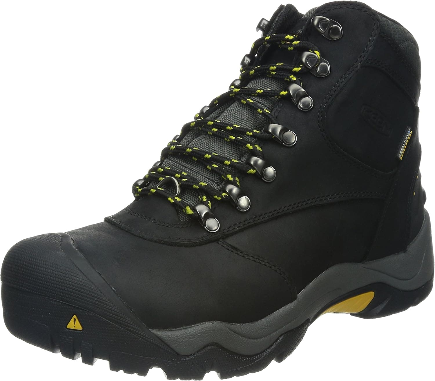 KEEN Men's Revel II Winter Boot,Black/Yellow,10.5 M US