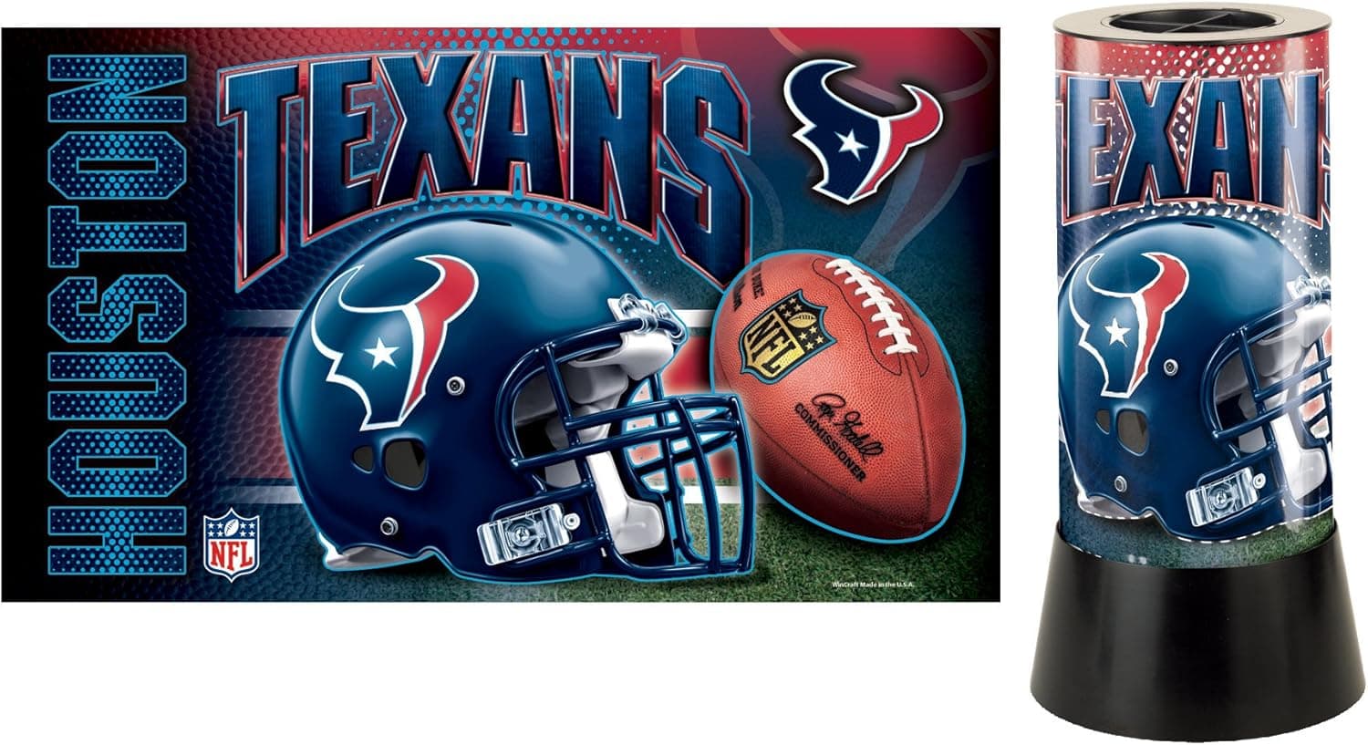 NFL Houston Texans Rotating Lamp