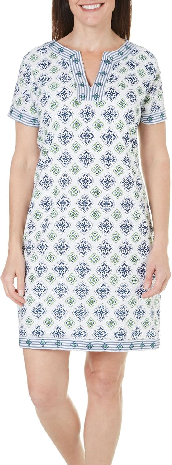 Caribbean Joe Women's Short Sleeve Dress