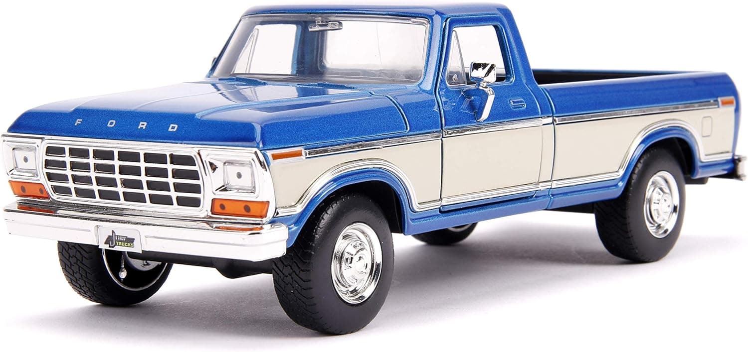 Jada Toys Just Trucks 1979 Ford F-150 1:24 Die-cast Car Metallic Blue, Toys for Kids and Adults
