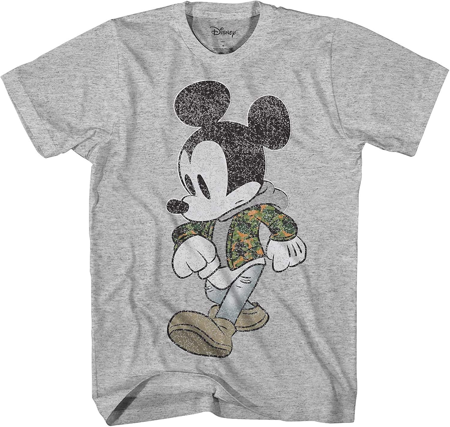 Mickey Mouse Camo Camouflage Disneyland World Retro Classic Vintage Tee Funny Humor Adult Mens Graphic T-Shirt Apparel