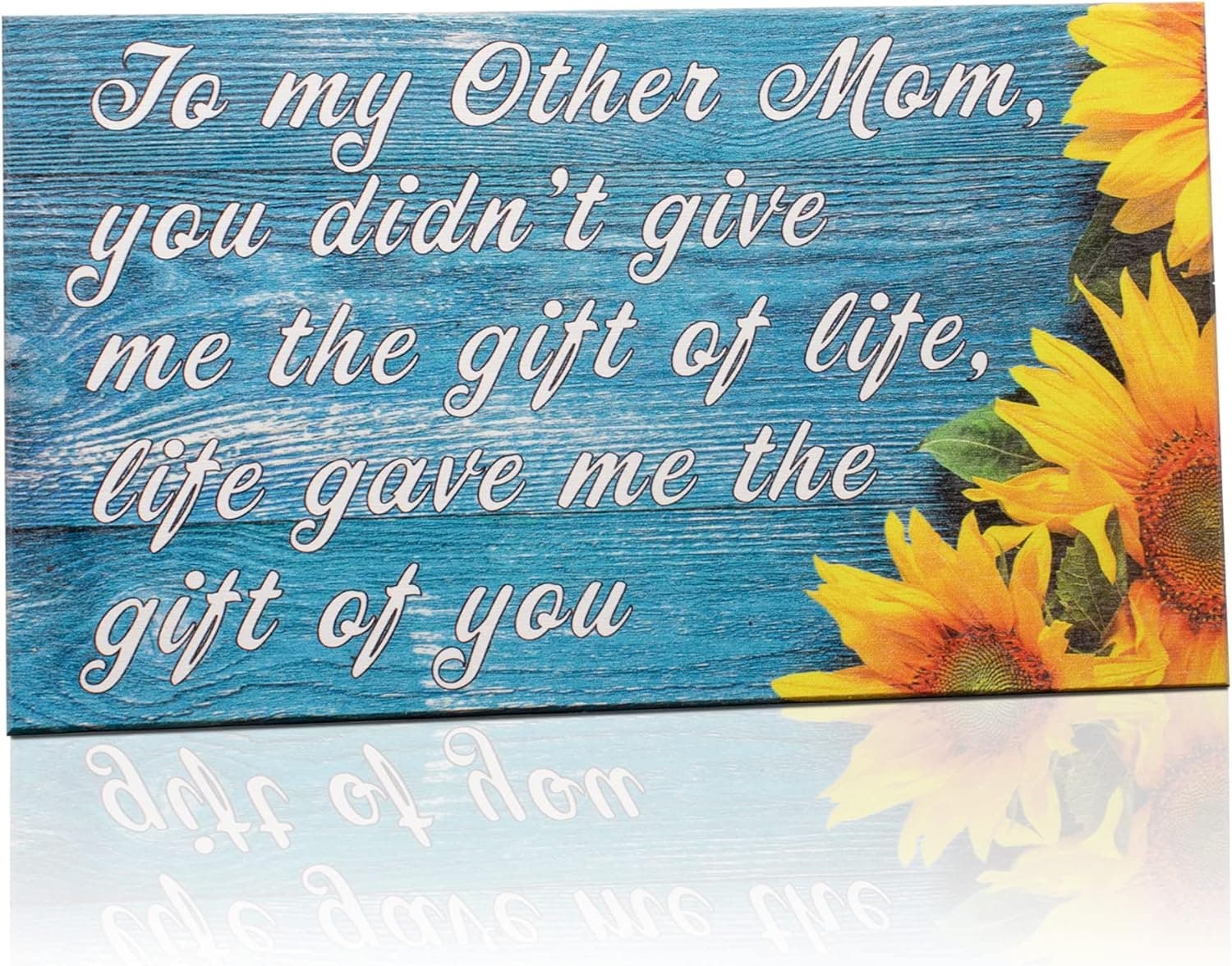JennyGems To My Other Mom, Life Gave Me the Gift Of You Wooden Sign, Gifts for Stepmoms, Foster Moms Bonus Mom, Second Mother Wall Hanging and Shelf Decor, Stepmom Gifts, Made in USA
