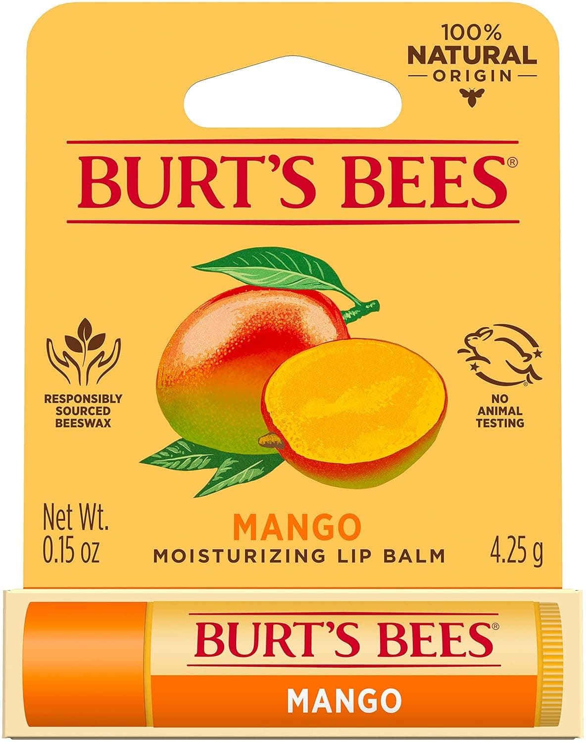 Burt's Bees Mango Moisturizing Lip Balm 0.15 oz