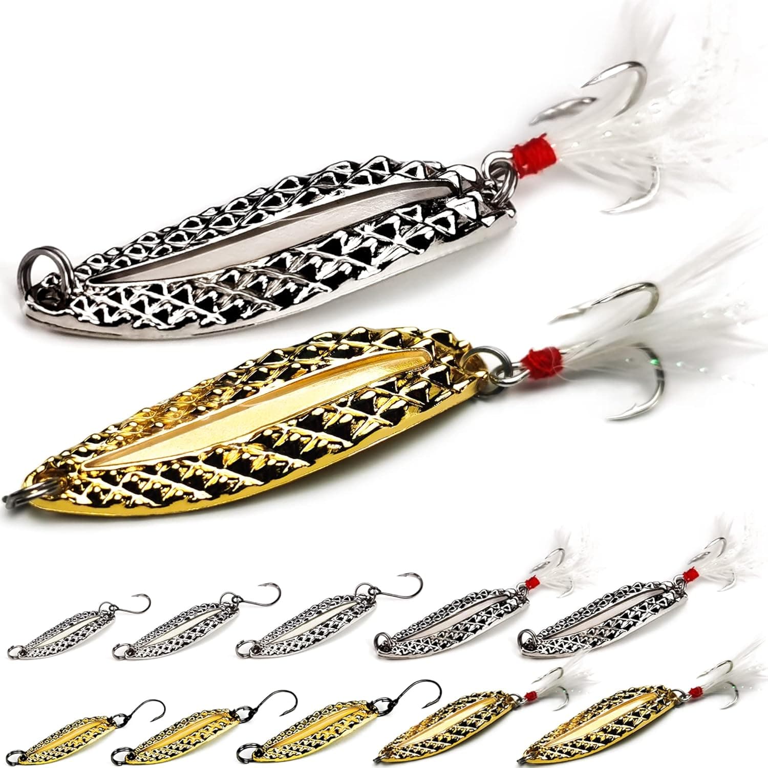 VMSIXVM Tube Baits Tube Jigs Heads Swimbaits Kit, Pre-Rigged Tubes Lure Soft Plastic Fishing Grub Worm, Tube Bait Hooks Crappie Jigs Crappie Lures Tackle for Bass Trout Freshwater Saltwater Fishing