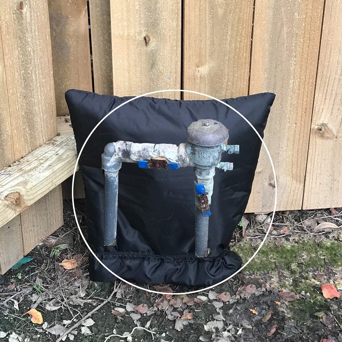 PF WaterWorks PF0692 NoFREEZE Size (18" x 18") Outdoor Sprinkler Vacuum Breaker Freeze Protection Cover/Sock-High Quality 3M Thinsulate Insulation-Reusable, Waterproof-Large (17" x 17" Inside), Black