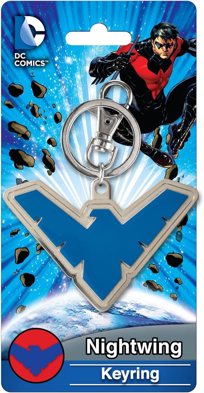 Marvel Nightwing Emblem Colored Pewter Key Ring Action Figure