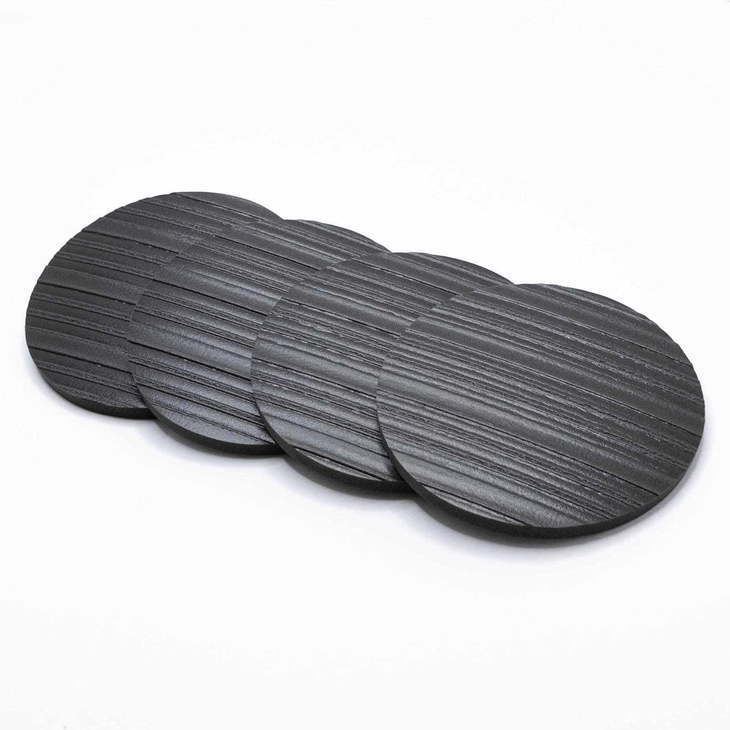 Stay! Furniture Pads, Round Furniture Grippers, Gripper Pads, Protect Your Floor | Works on Hardwood Floors and Carpet, Anti-Slip | Round Black, Set of 4 (5 inch)