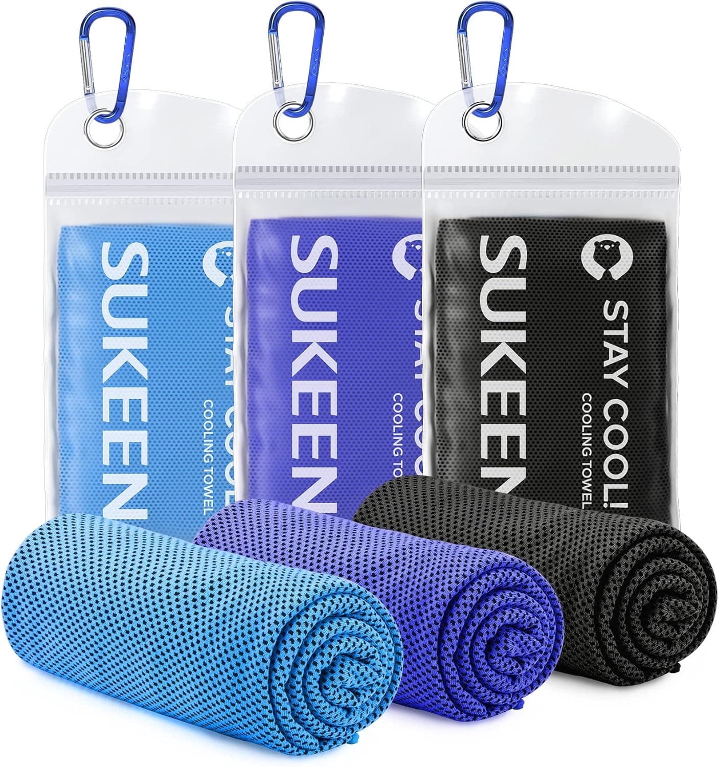 Sukeen Cooling Towel(40"x12") Microfiber Cool Towel,Soft Breathable Chilly Towel for Yoga, Golf, Gym, Camping, Running, Workout & More Activities