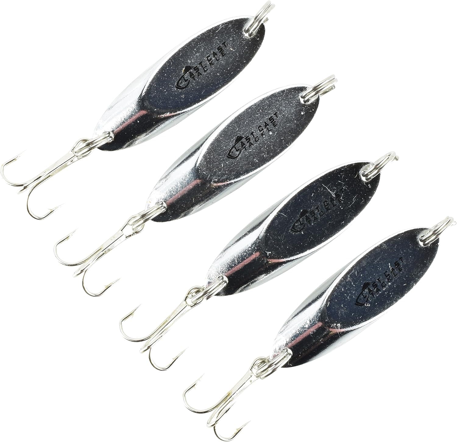 LAST CAST TACKLE 1/8-2oz / 3.5g-60g Silver Chrome Casting Spoon Fishing Lure Jig - 4 Pack
