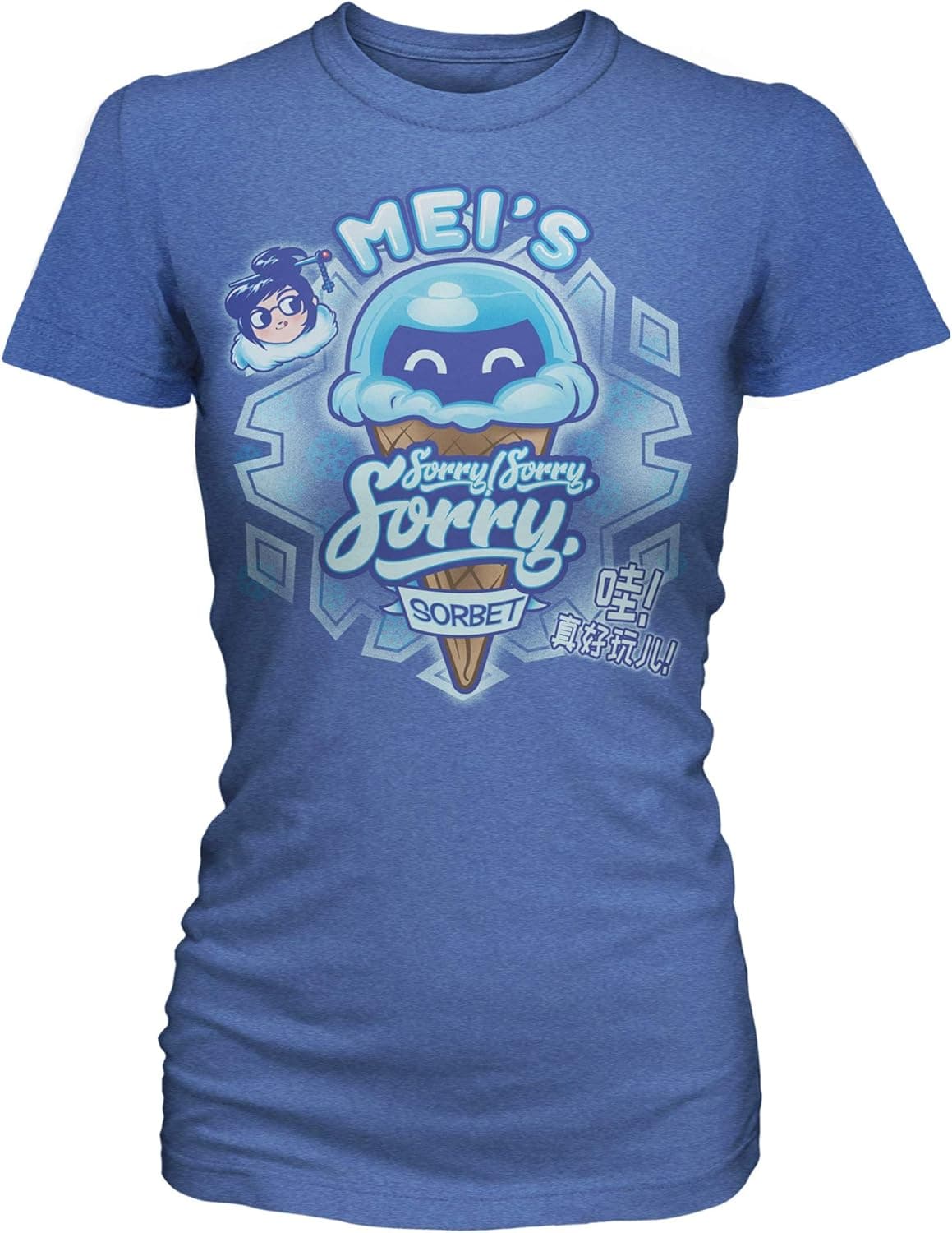 JINX Overwatch Women's Mei's Sorry Sorbet Gamer Graphic T-Shirt