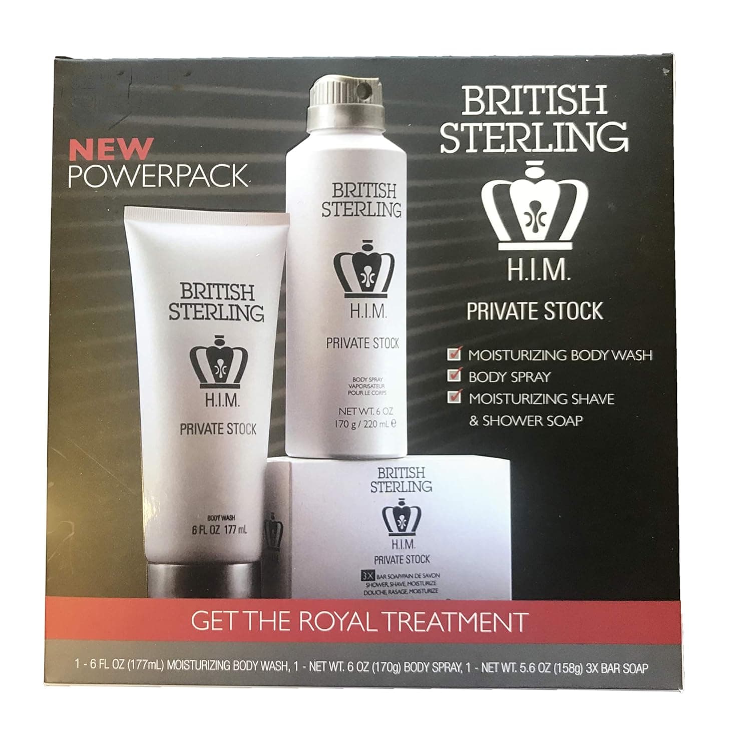 British Sterling H.I.M. PRIVATE STOCK Gift Set - GET THE ROYAL TREATMENT