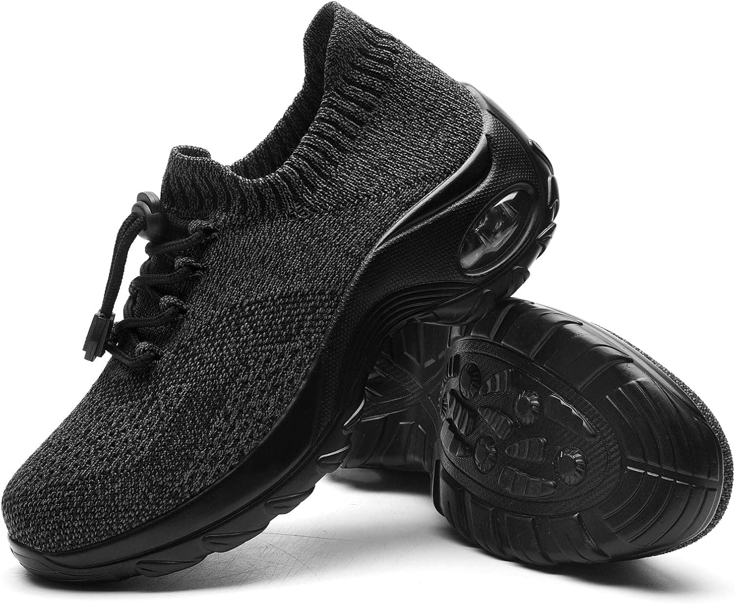 Women's Walking Shoes Sock Sneakers Mesh Slip On Air Cushion Nurse Shoes Platform Loafers