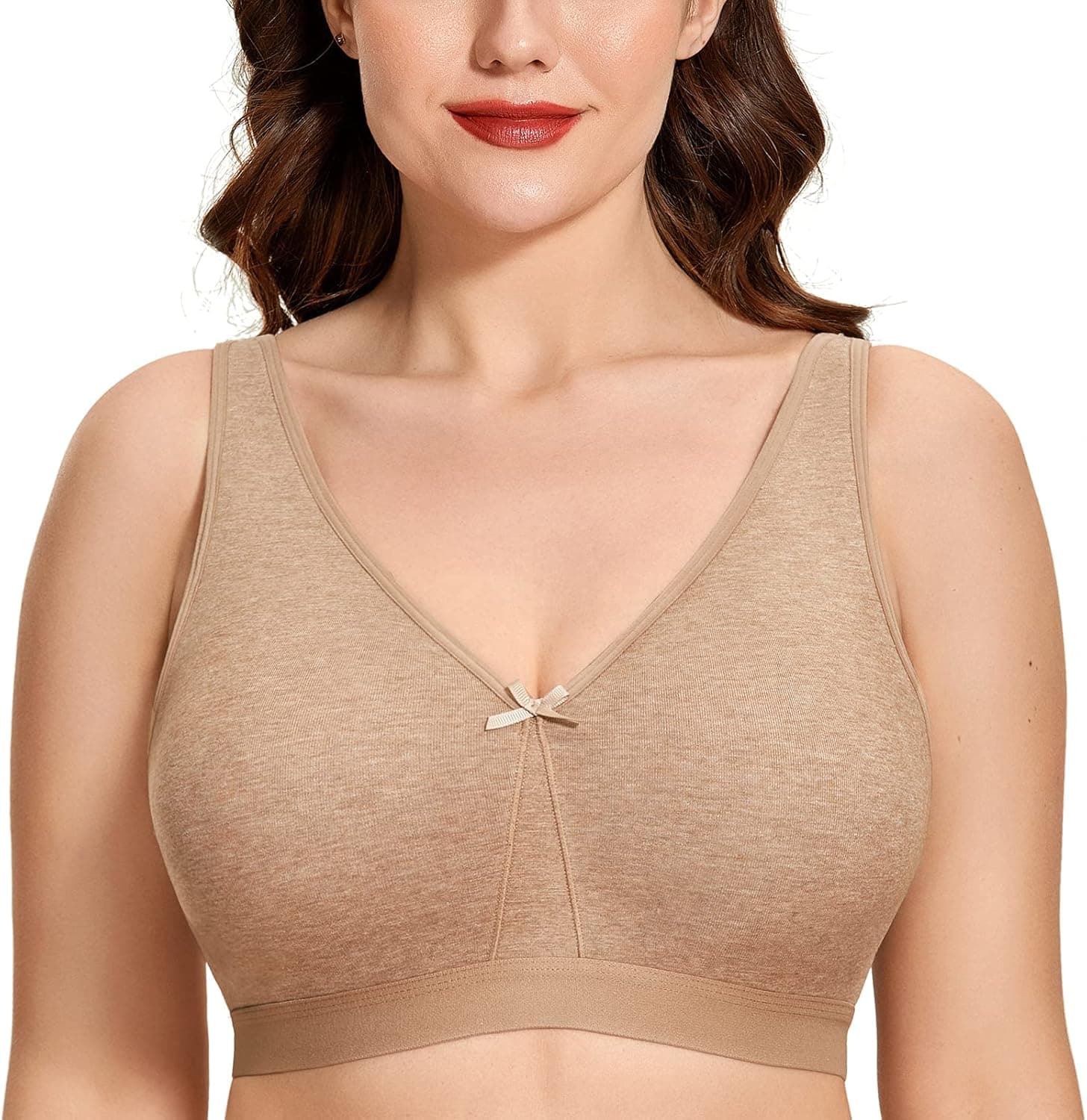 AISILIN Women's Wireless Plus Size Bra Cotton Support Comfort Unlined Sleep