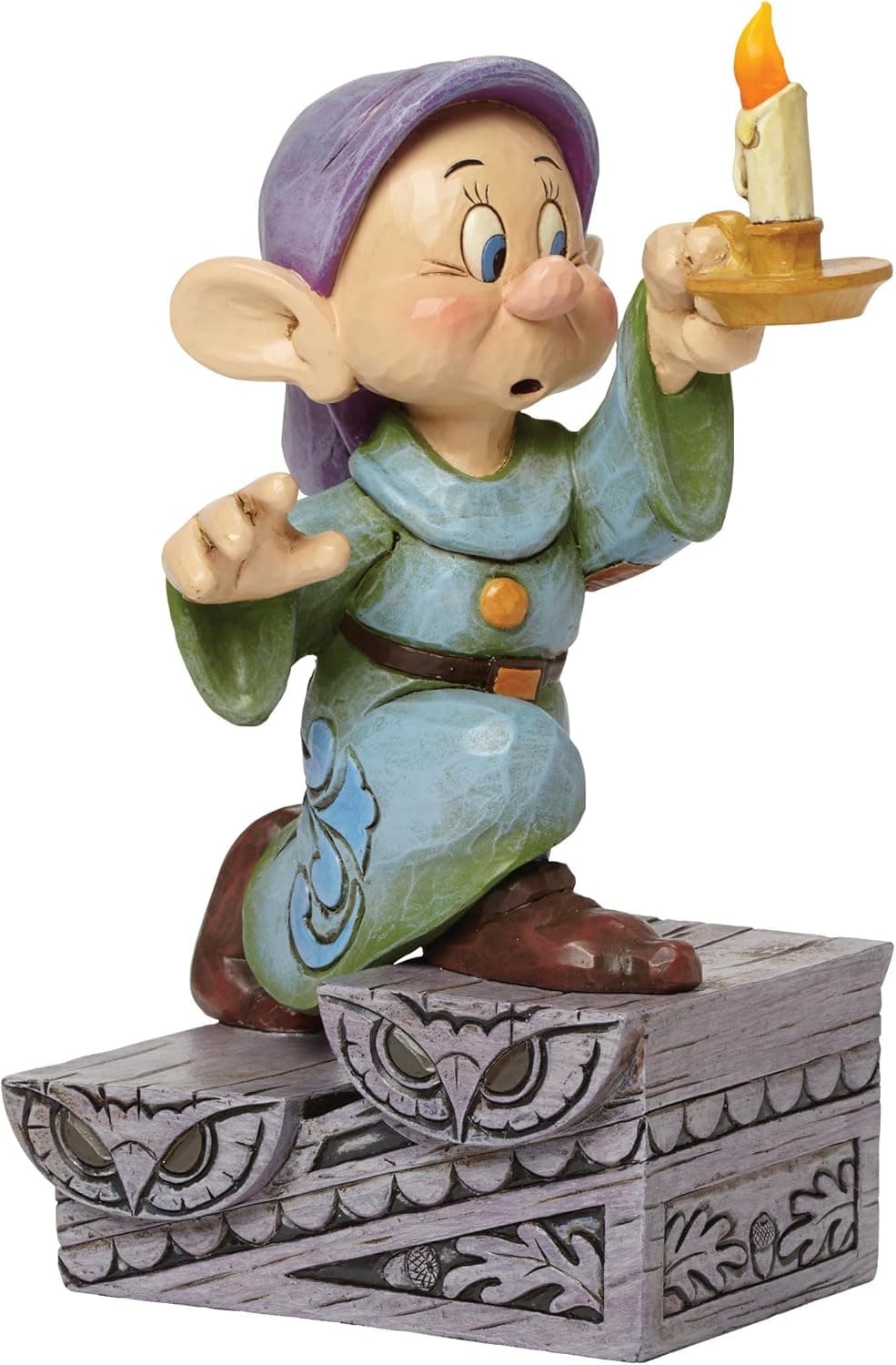 Jim Shore Disney Snow White Dopey Light Up A Light in The Dark Figurine